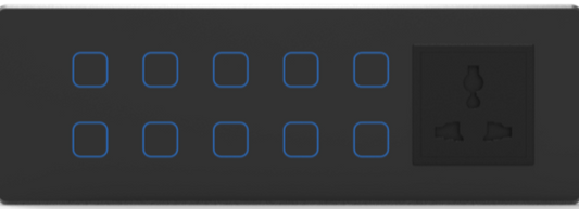 8MD 10 Gang Zigbee Switch with Socket