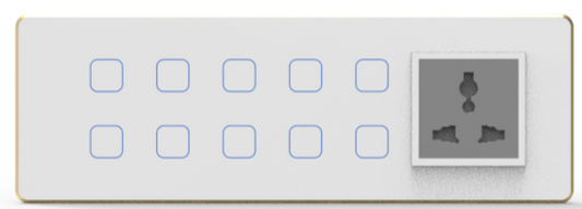 8MD 10 Gang WiFi Switch with Socket