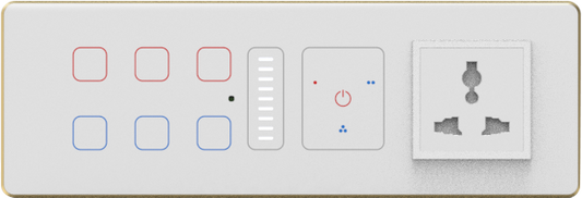 8M 6GANG+Dimmer+1FAN+Socket Zigbee