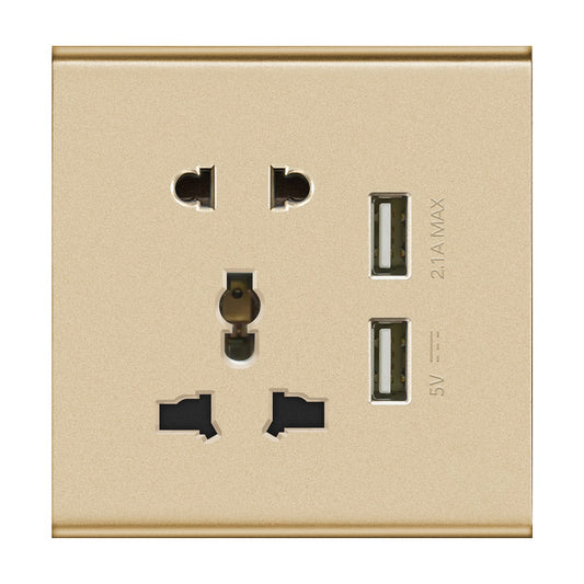 Multifunctional five-hole socket with USB