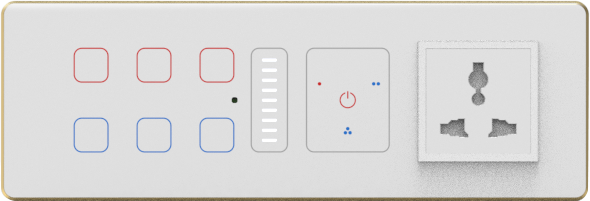 8M 6GANG+Dimmer+1FAN+Socket WIFI