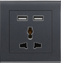 Multifunctional five-hole socket with USB